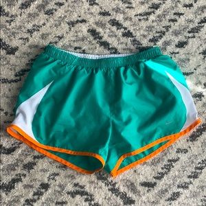 orange nike shorts women